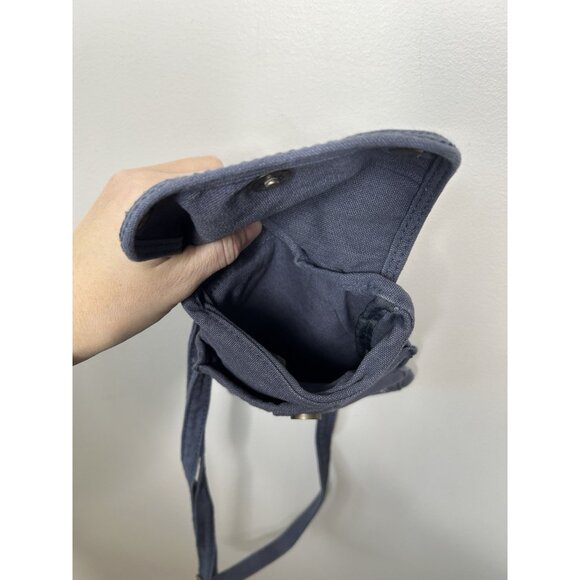 Life is Good Purse Blue Daisy Crossbody Bag Cotton Blend Canvas Button Closure - Picture 8 of 8